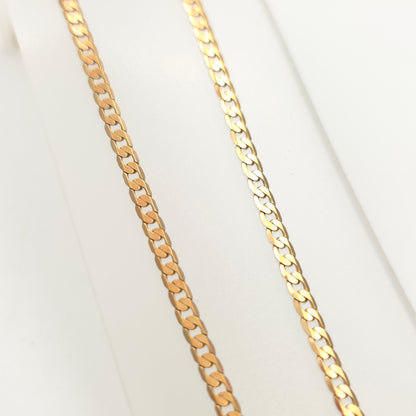9ct Yellow Gold Filed Curb Style Chain 24 Inch / 61cm