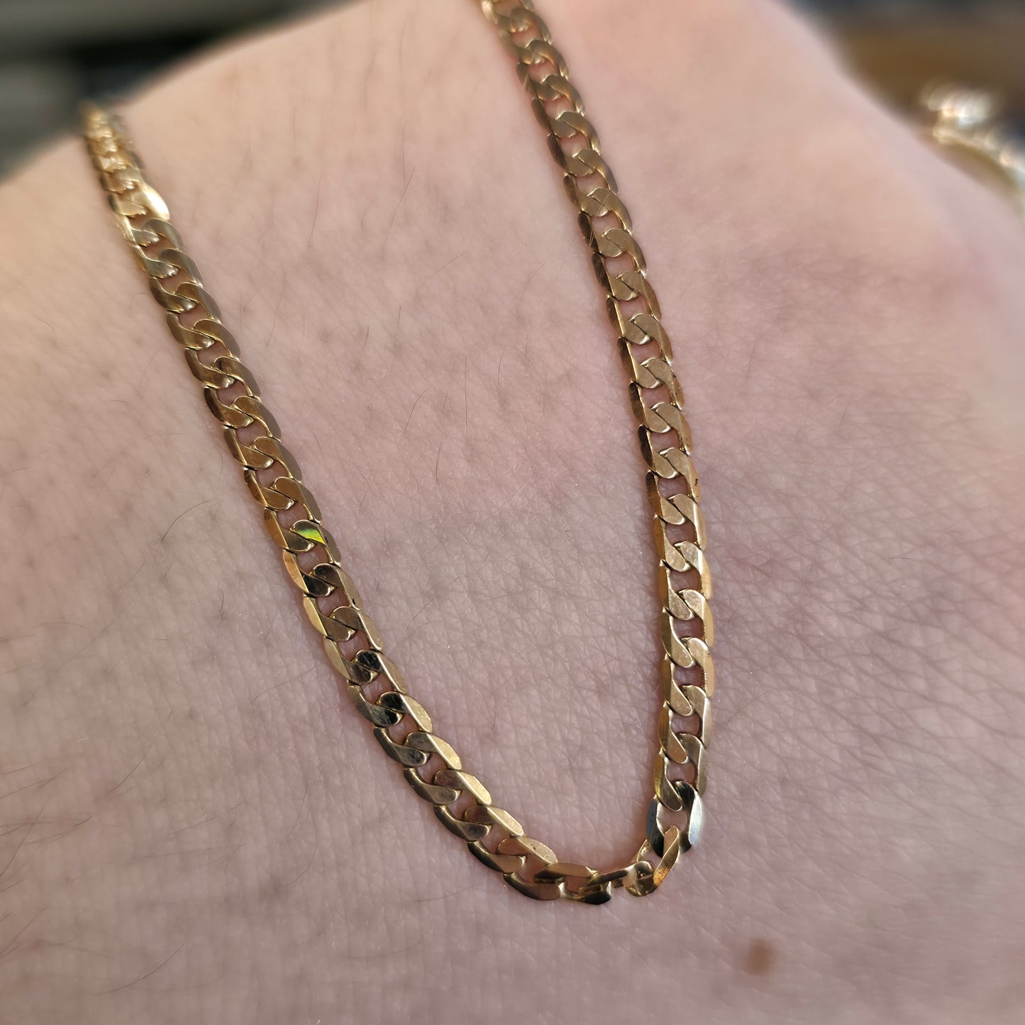 9ct Yellow Gold Filed Curb Style Chain 24 Inch / 61cm