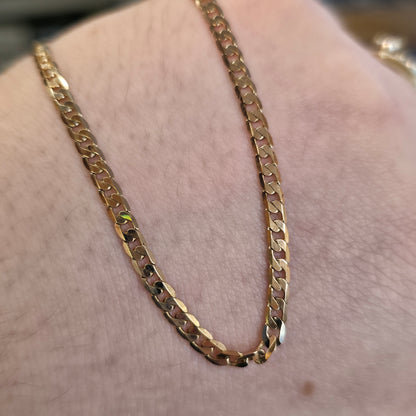 9ct Yellow Gold Filed Curb Style Chain 24 Inch / 61cm