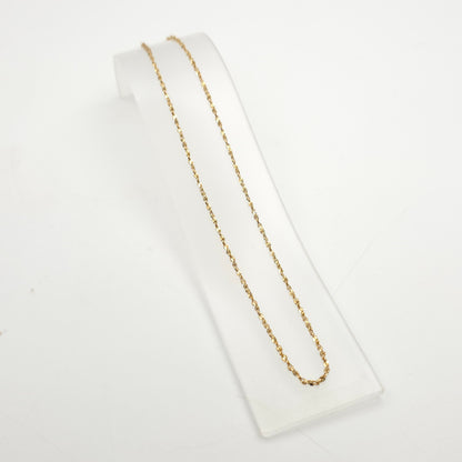 10ct Yellow Gold Unique Twisty 'S' Shaped Link Chain Necklace 18 Inch / 46cm