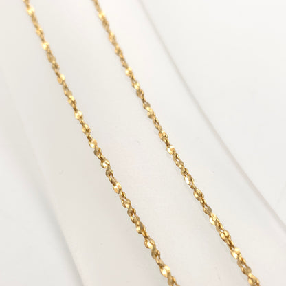 10ct Yellow Gold Unique Twisty 'S' Shaped Link Chain Necklace 18 Inch / 46cm