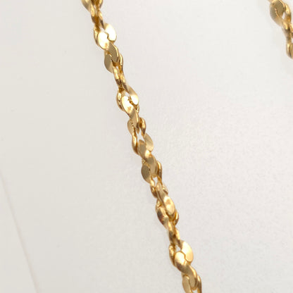 10ct Yellow Gold Unique Twisty 'S' Shaped Link Chain Necklace 18 Inch / 46cm