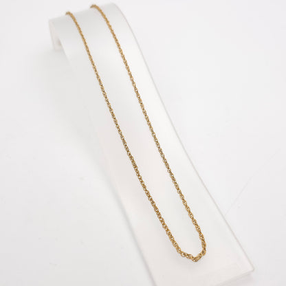 9ct Yellow Gold Vintage Prince Of Wales Chain 20 Inch
