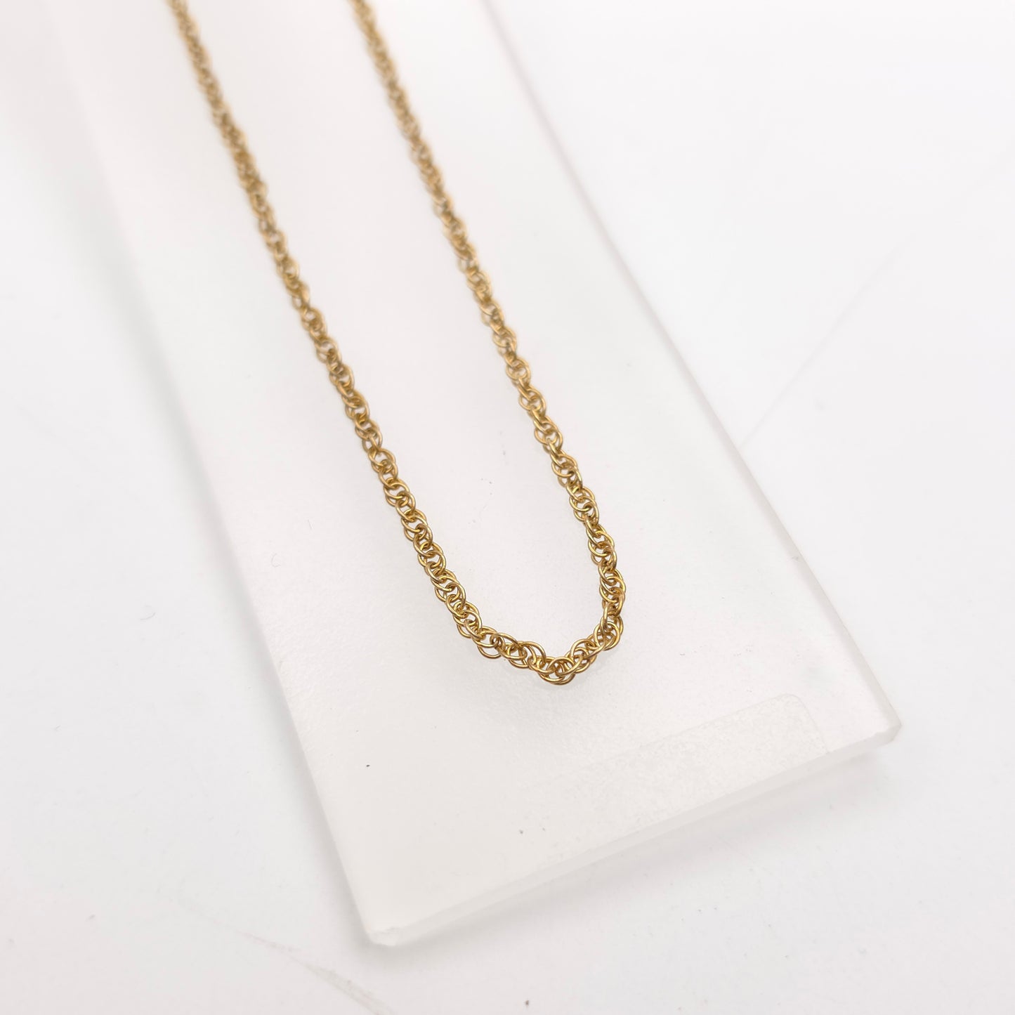 9ct Yellow Gold Vintage Prince Of Wales Chain 20 Inch