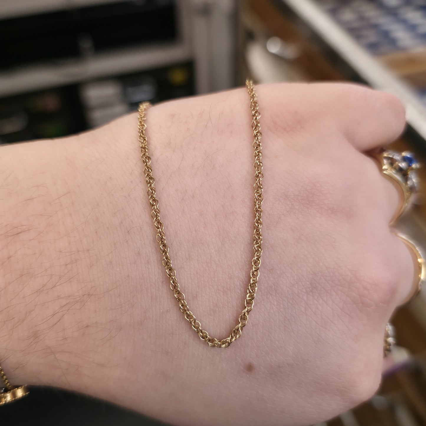 9ct Yellow Gold Vintage Prince Of Wales Chain 20 Inch
