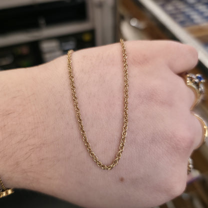 9ct Yellow Gold Vintage Prince Of Wales Chain 20 Inch