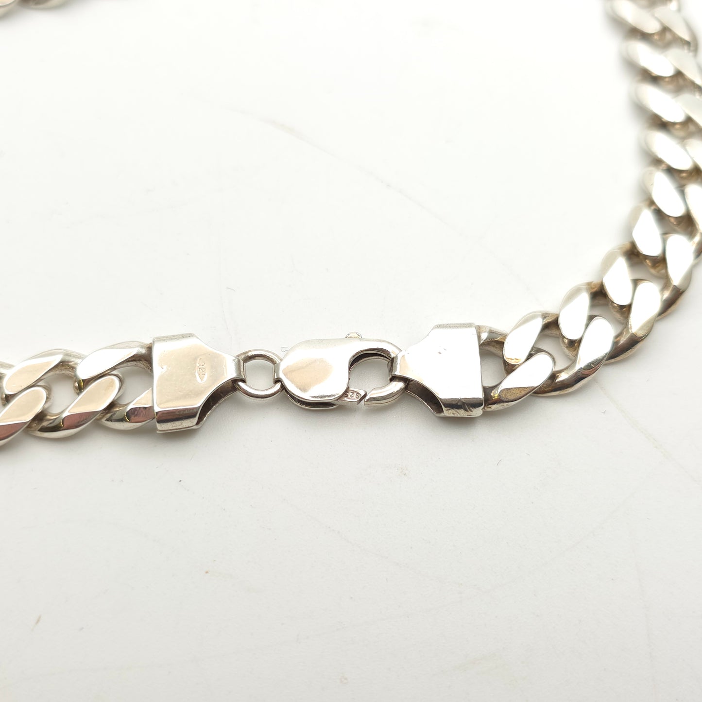 Sterling Silver XL Chunky Heavyweight Filed Curb Chain 22 Inch