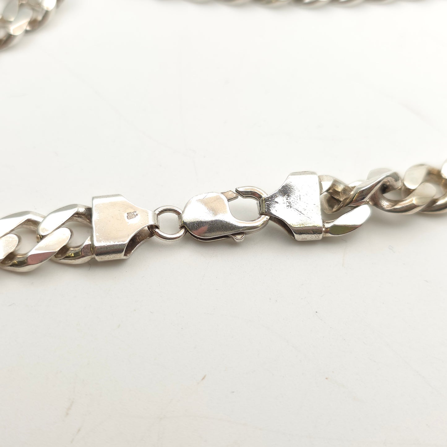 Sterling Silver XL Chunky Heavyweight Filed Curb Chain 22 Inch