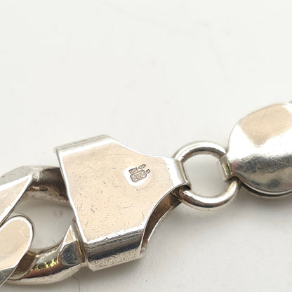 Sterling Silver XL Chunky Heavyweight Filed Curb Chain 22 Inch