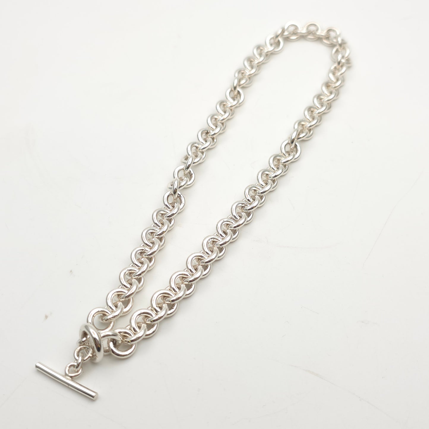 Sterling Silver Chunky Heavyweight Belcher Chain With T-Bar Closure 48CM