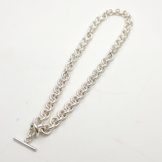 Sterling Silver Chunky Heavyweight Belcher Chain With T-Bar Closure 48CM