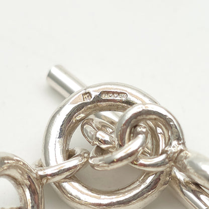 Sterling Silver Chunky Heavyweight Belcher Chain With T-Bar Closure 48CM