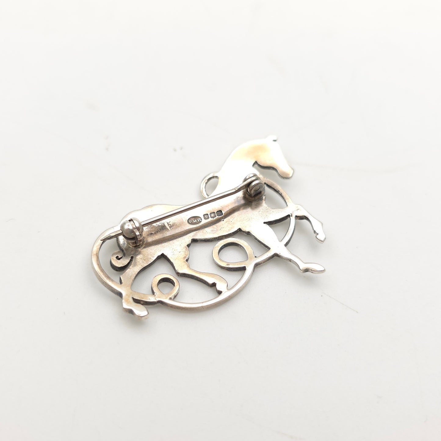 Sterling Silver Vintage Scottish Celtic Beastie Horse Brooch