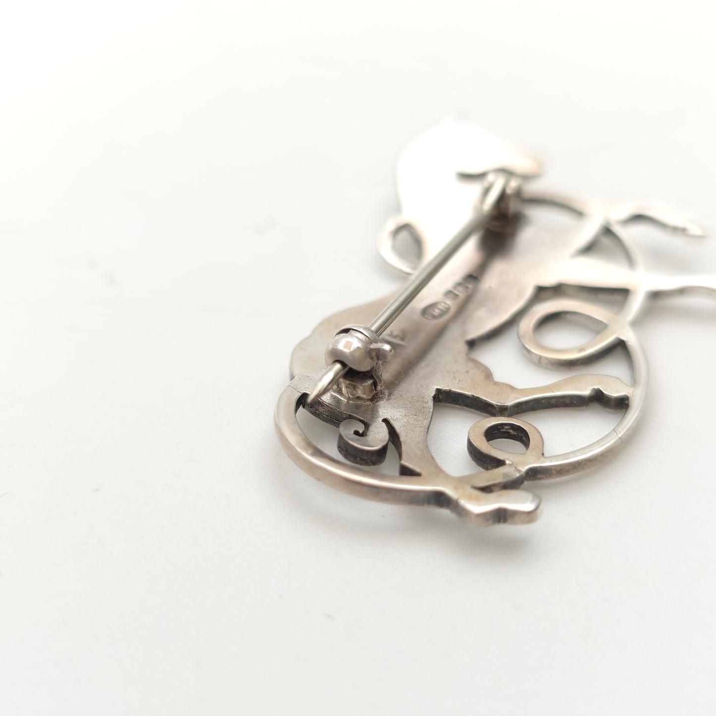 Sterling Silver Vintage Scottish Celtic Beastie Horse Brooch