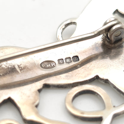 Sterling Silver Vintage Scottish Celtic Beastie Horse Brooch