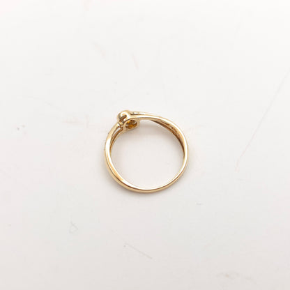 9ct Yellow Gold Vintage Oval Cut Citrine And Diamond Ring
