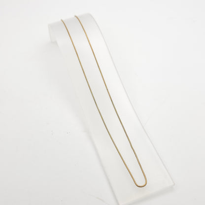9ct Yellow Gold Vintage Round Snake Chain - 18" Inch / 46cm