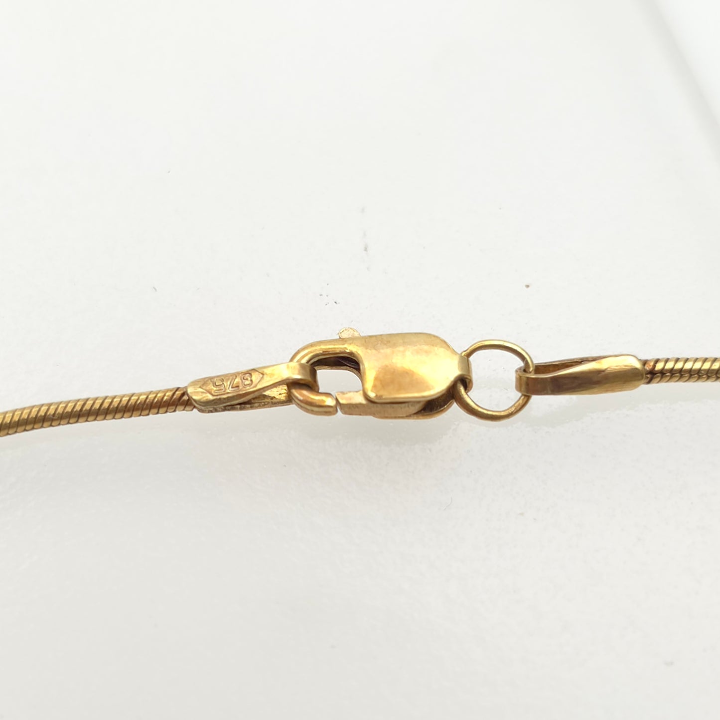 9ct Yellow Gold Vintage Round Snake Chain - 18" Inch / 46cm