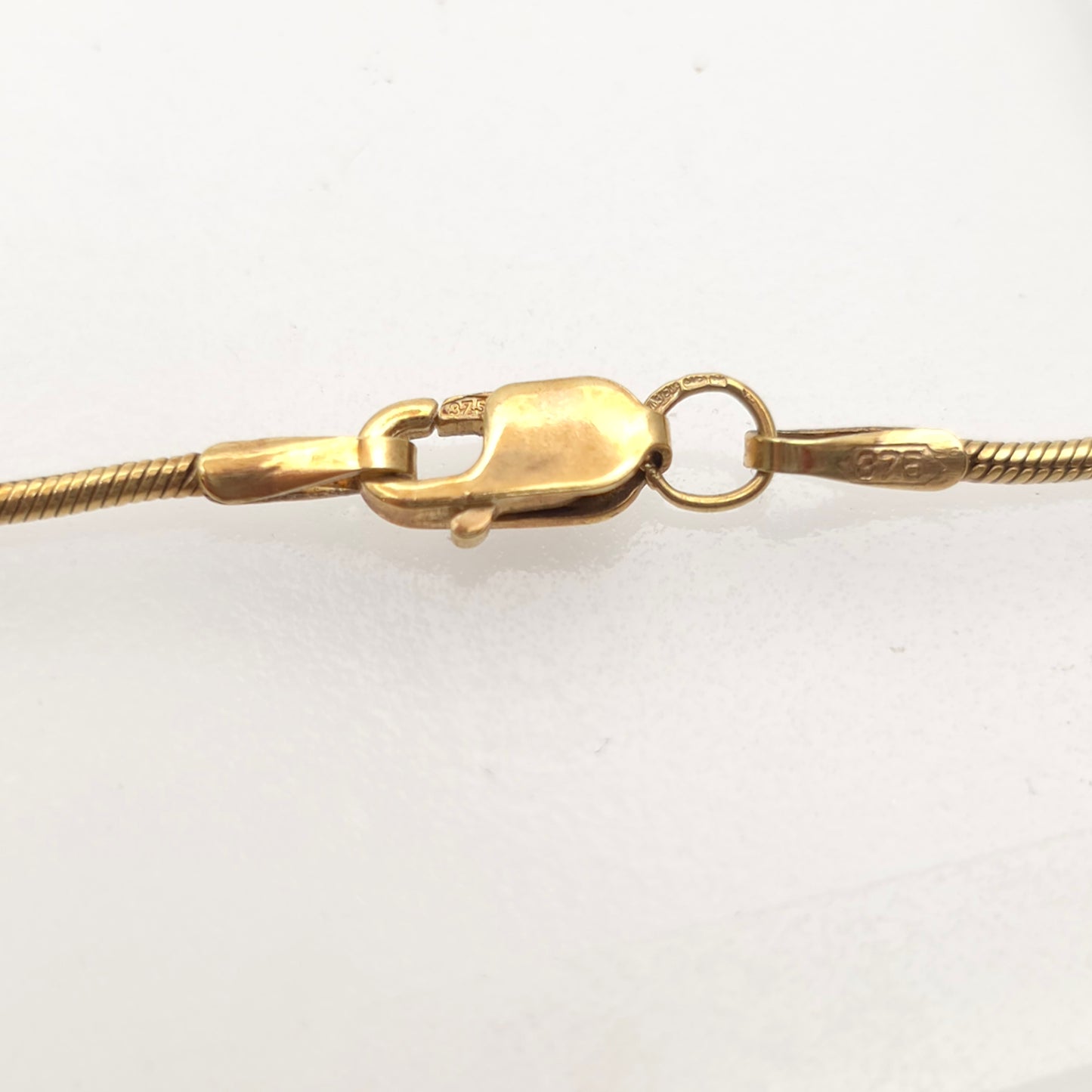 9ct Yellow Gold Vintage Round Snake Chain - 18" Inch / 46cm