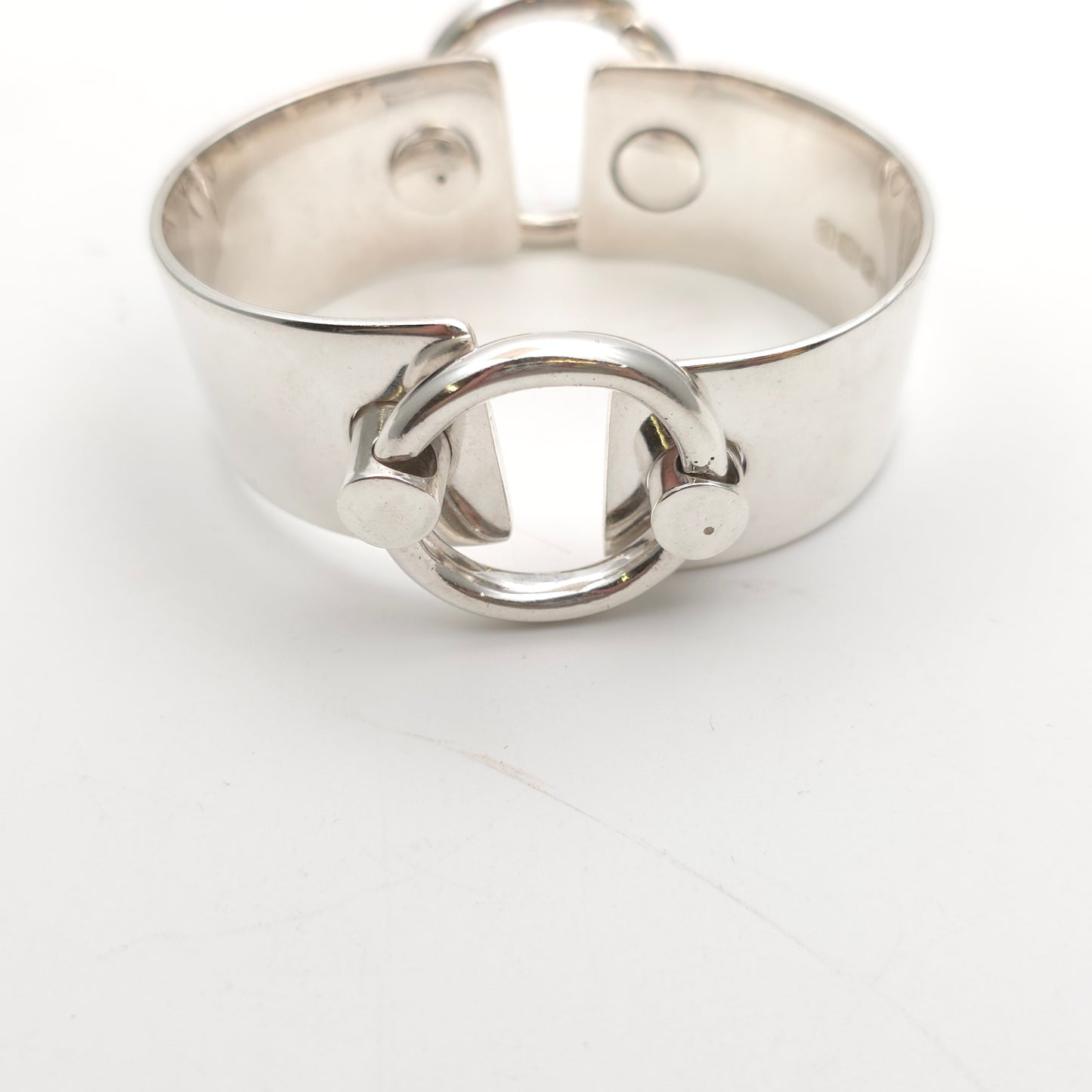 Sterling Silver Chunky Heavyweight Articulated Ring Cuff Bangle