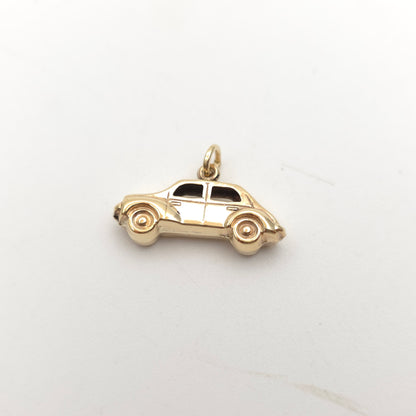 9ct Yellow Gold Vintage Hollow Car Charm / Pendant Piece