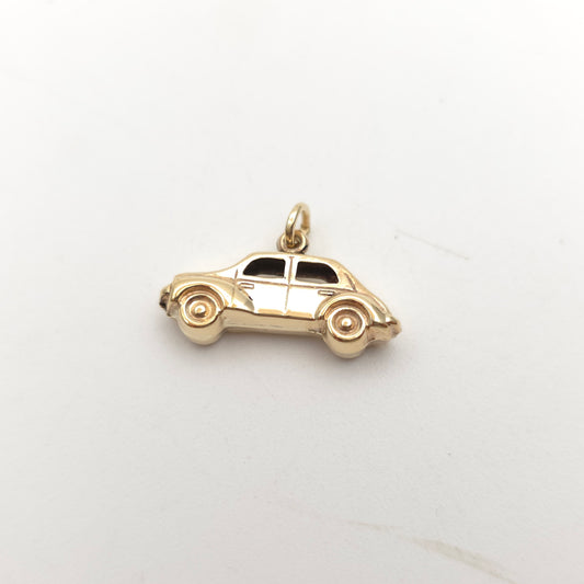 9ct Yellow Gold Vintage Hollow Car Charm / Pendant Piece
