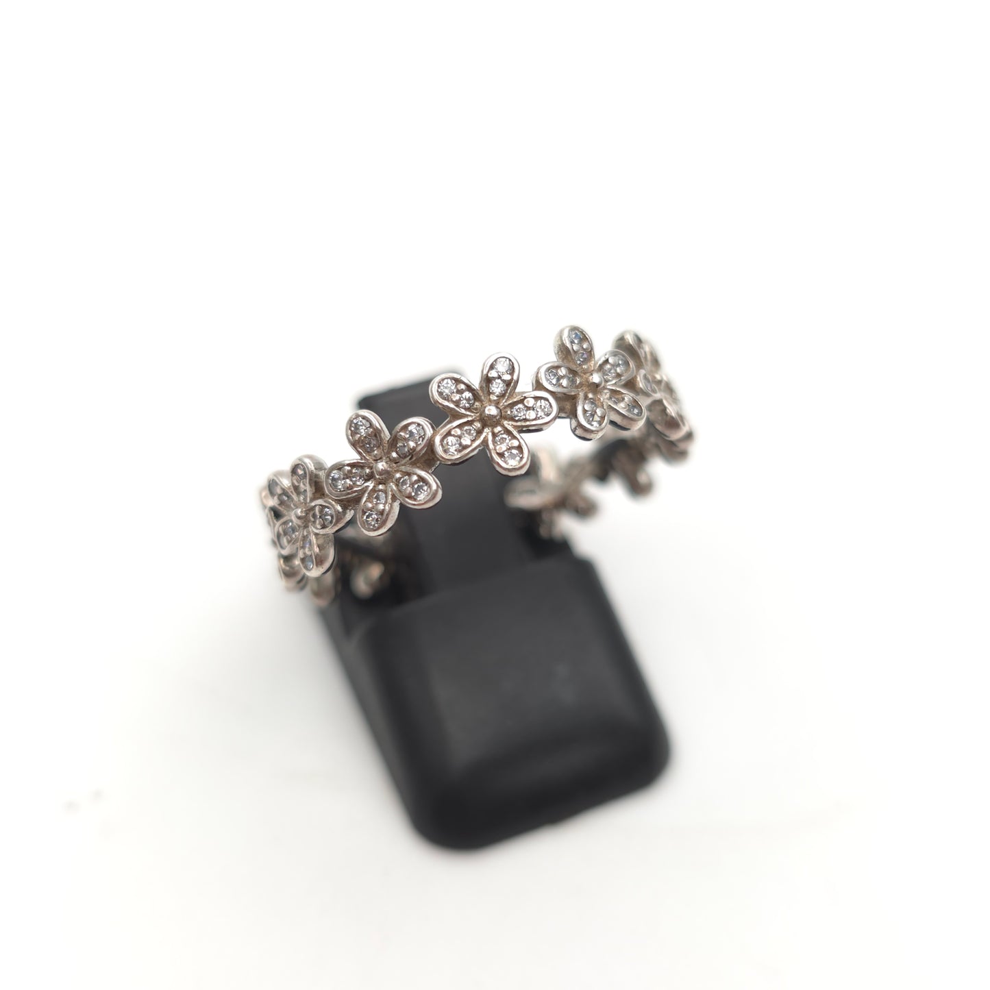 Sterling Silver Pandora Dazzling Daisy Meadow CZ Flower Eternity Ring