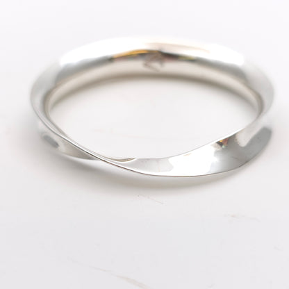 Sterling Silver Vintage Mexican Concave Twist Solid Silver Bangle