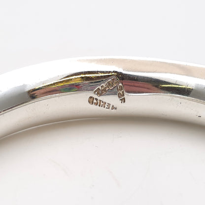 Sterling Silver Vintage Mexican Concave Twist Solid Silver Bangle