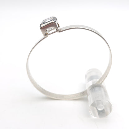 Sterling Silver Vintage 'Swedesign' Bengt Hallberg Rock Crystal Bangle