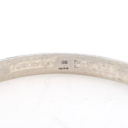 Sterling Silver Vintage 'Swedesign' Bengt Hallberg Rock Crystal Bangle