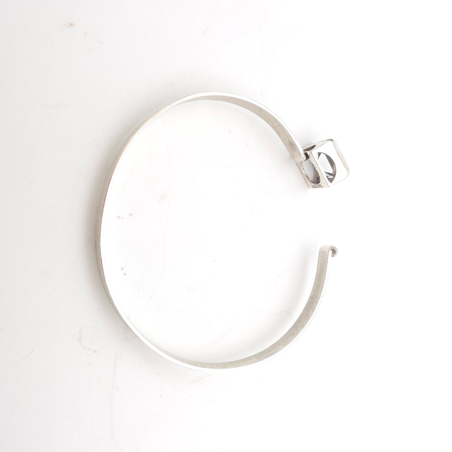 Sterling Silver Vintage 'Swedesign' Bengt Hallberg Rock Crystal Bangle