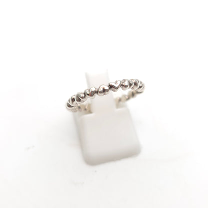 Sterling Silver Pandora 'Forever Love' Heart Beaded Eternity Band Ring