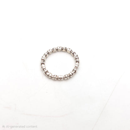 Sterling Silver Pandora 'Forever Love' Heart Beaded Eternity Band Ring