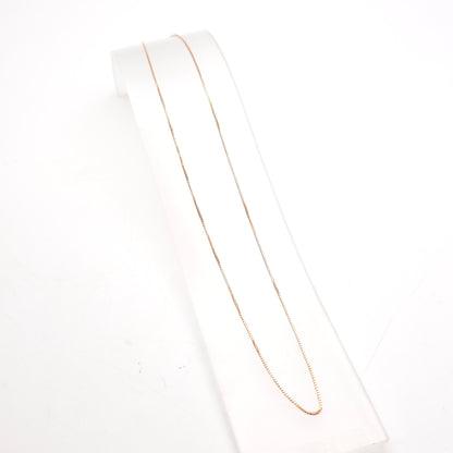 18ct Rose Gold Venetian Box Chain Necklace 16 Inch / 40cm