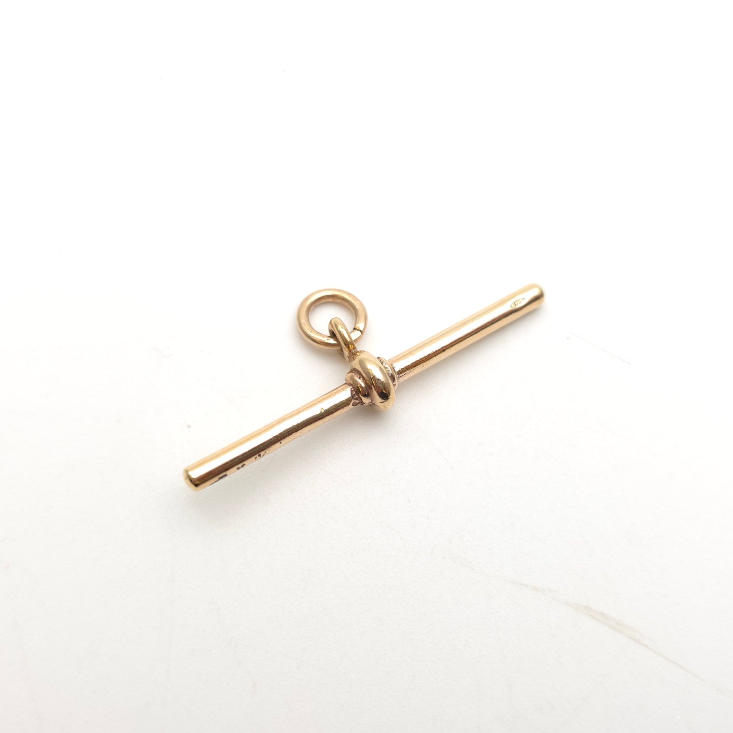 9ct Rose Gold Antique T-Bar Pendant Piece / Charm