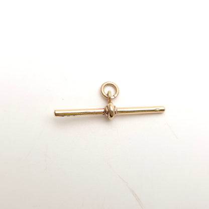 9ct Rose Gold Antique T-Bar Pendant Piece / Charm