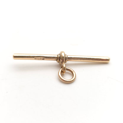 9ct Rose Gold Antique T-Bar Pendant Piece / Charm