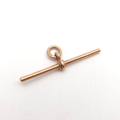 9ct Rose Gold Antique T-Bar Pendant Piece / Charm
