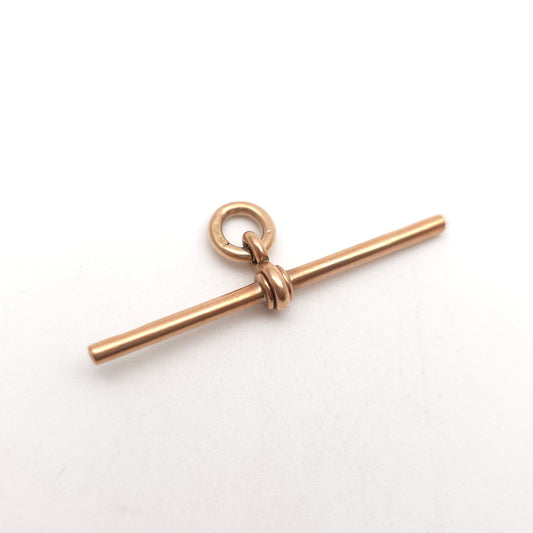 9ct Rose Gold Antique T-Bar Pendant Piece / Charm