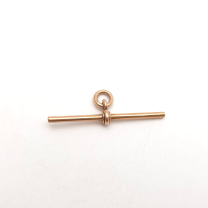 9ct Rose Gold Antique T-Bar Pendant Piece / Charm