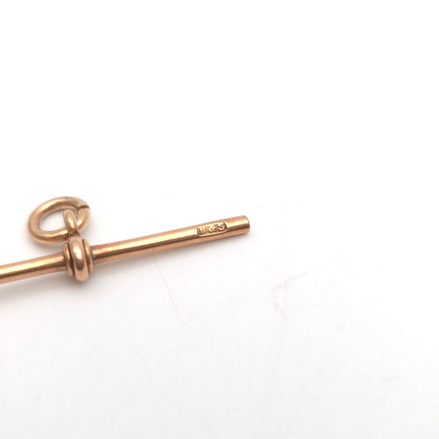 9ct Rose Gold Antique T-Bar Pendant Piece / Charm