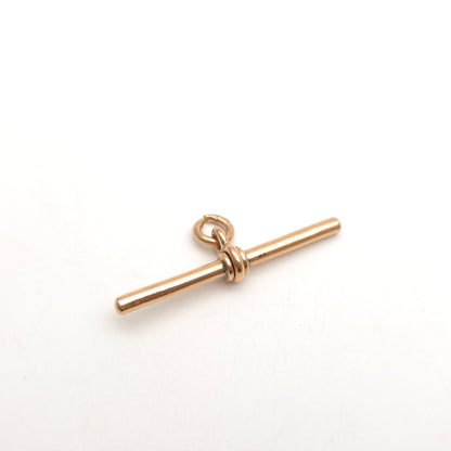 9ct Rose Gold Antique T-Bar Pendant Piece / Charm