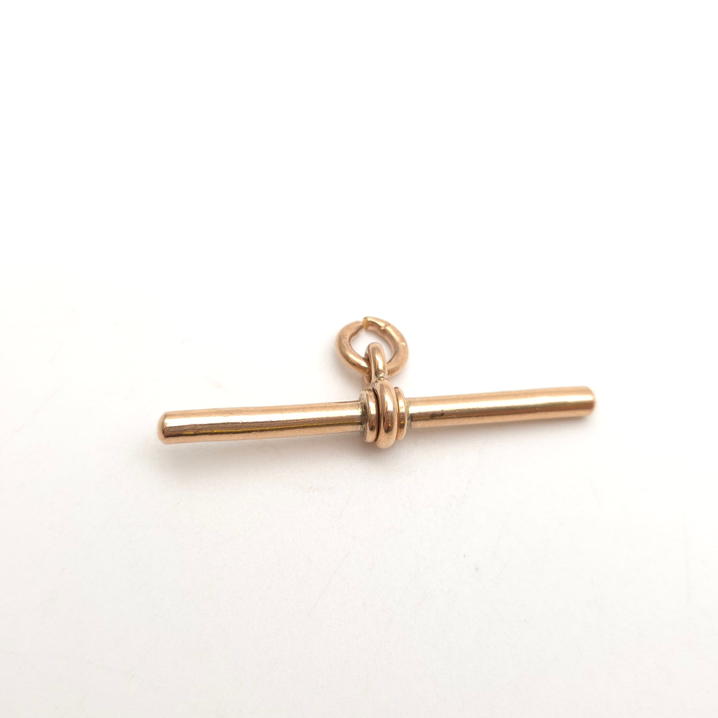 9ct Rose Gold Antique T-Bar Pendant Piece / Charm