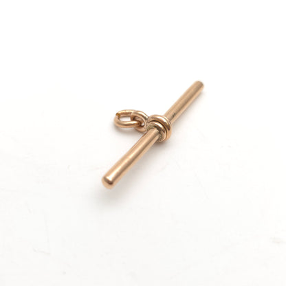9ct Rose Gold Antique T-Bar Pendant Piece / Charm