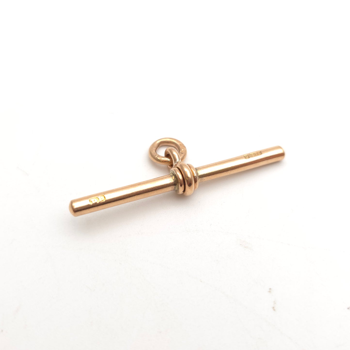 9ct Rose Gold Antique T-Bar Pendant Piece / Charm