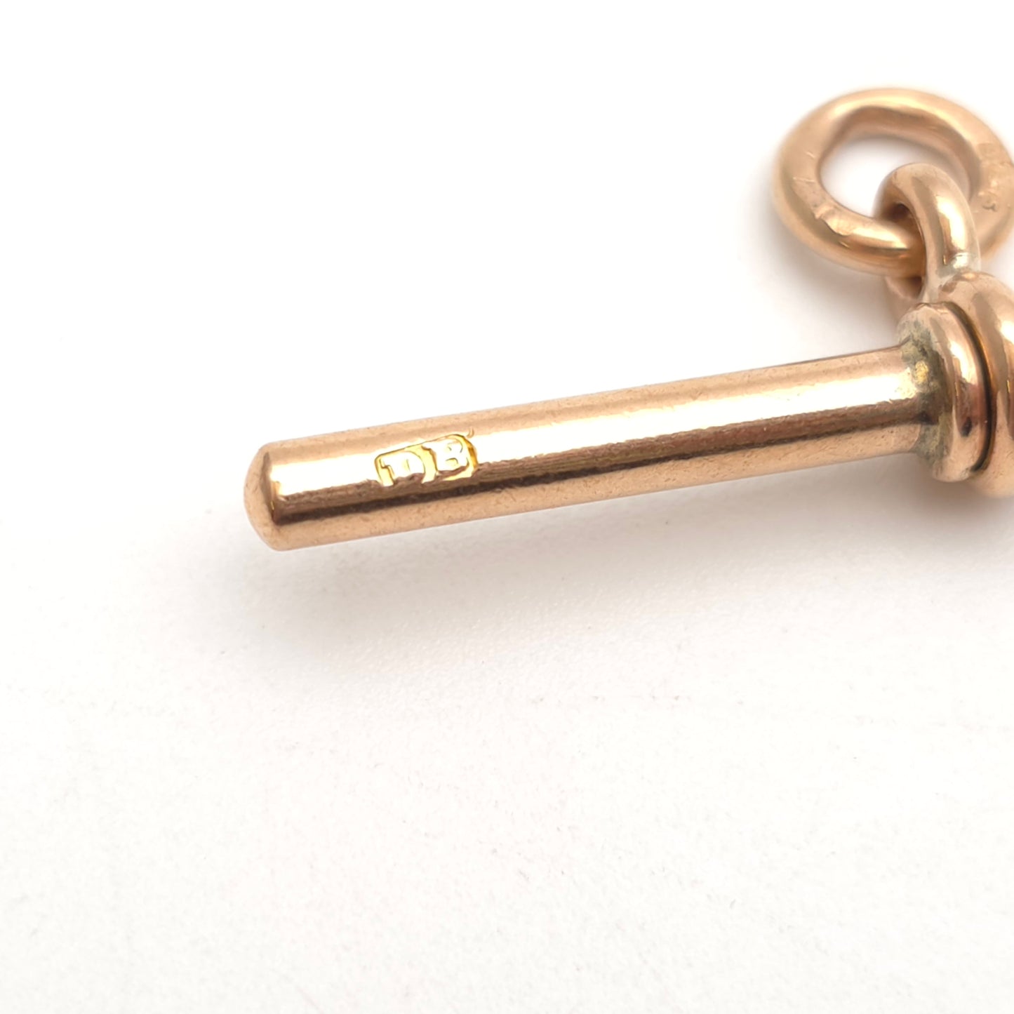 9ct Rose Gold Antique T-Bar Pendant Piece / Charm