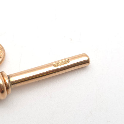 9ct Rose Gold Antique T-Bar Pendant Piece / Charm