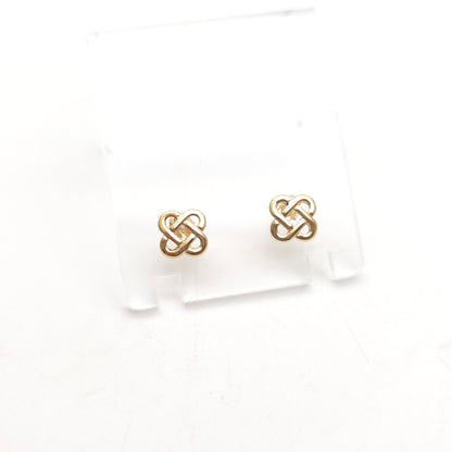 9ct Yellow Gold Lightweight Celtic Knot Style Stud Earrings