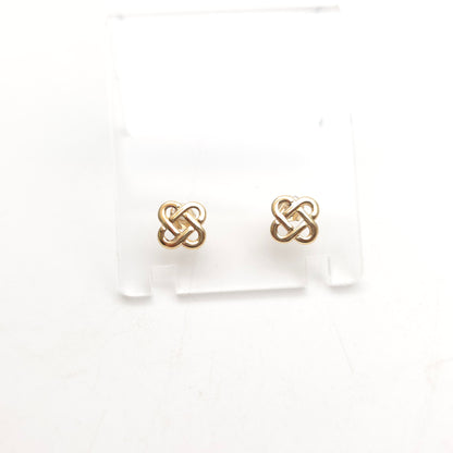 9ct Yellow Gold Lightweight Celtic Knot Style Stud Earrings